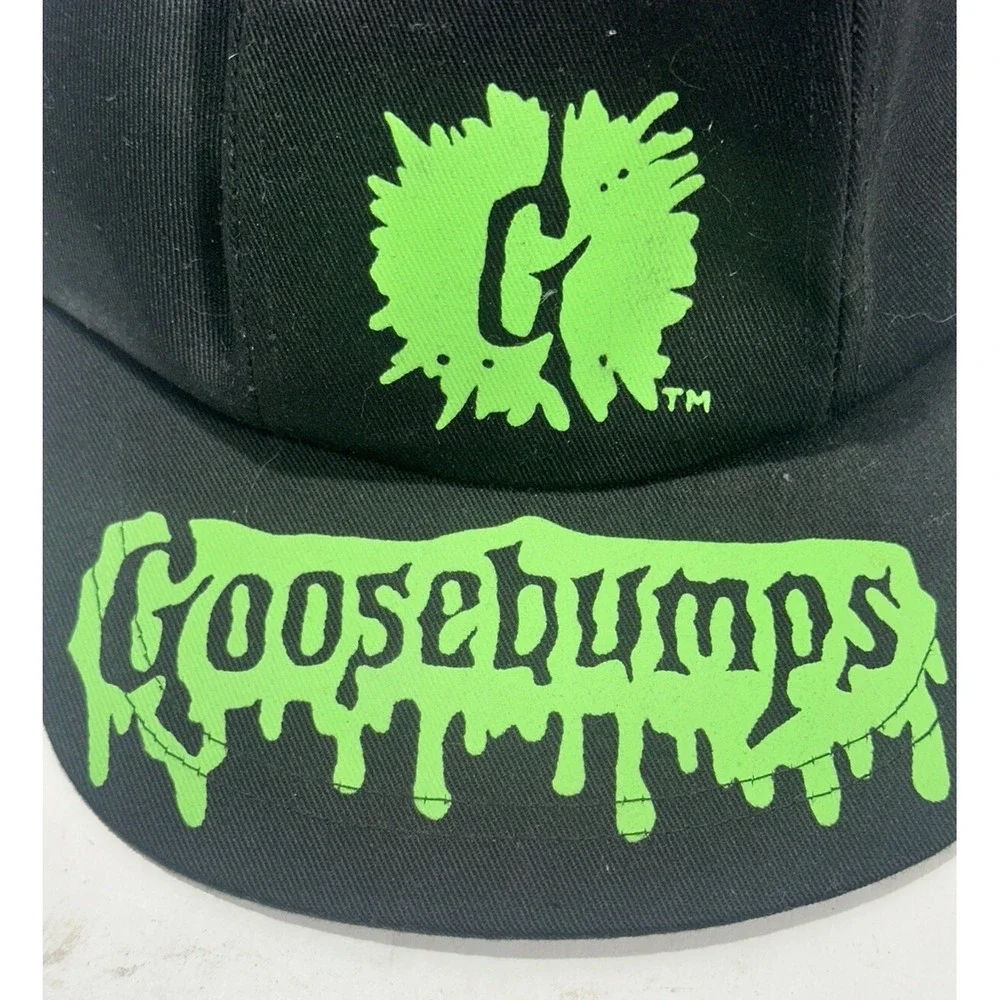 Goosebumps Snapback Hat Cap YOUTH‎ Boys Black TV Series Comics Vintage 90s USA